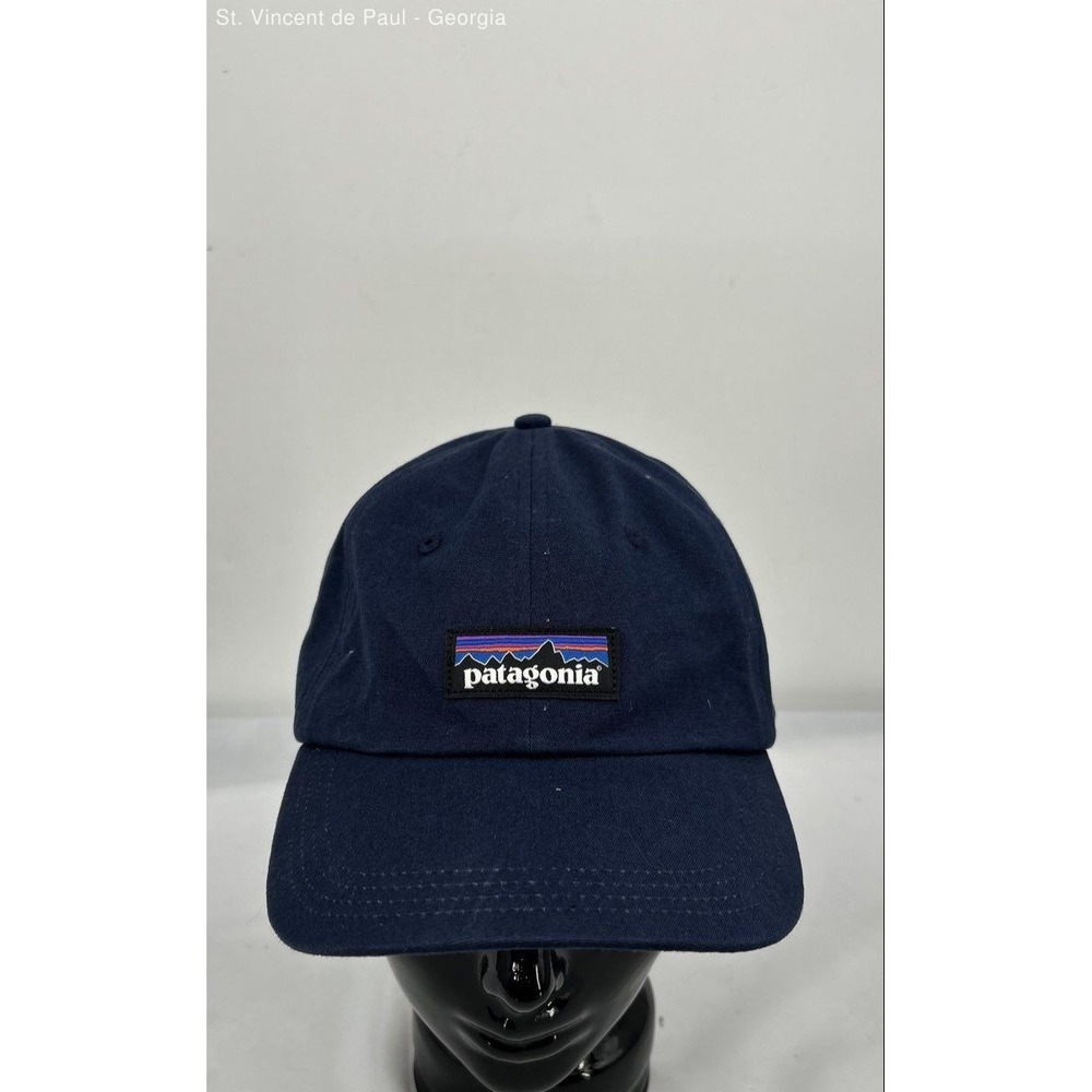 Patagonia Navy Blue Adustable Netplus‎ Recycled Fish Net Canvas Hat Eco Friendly